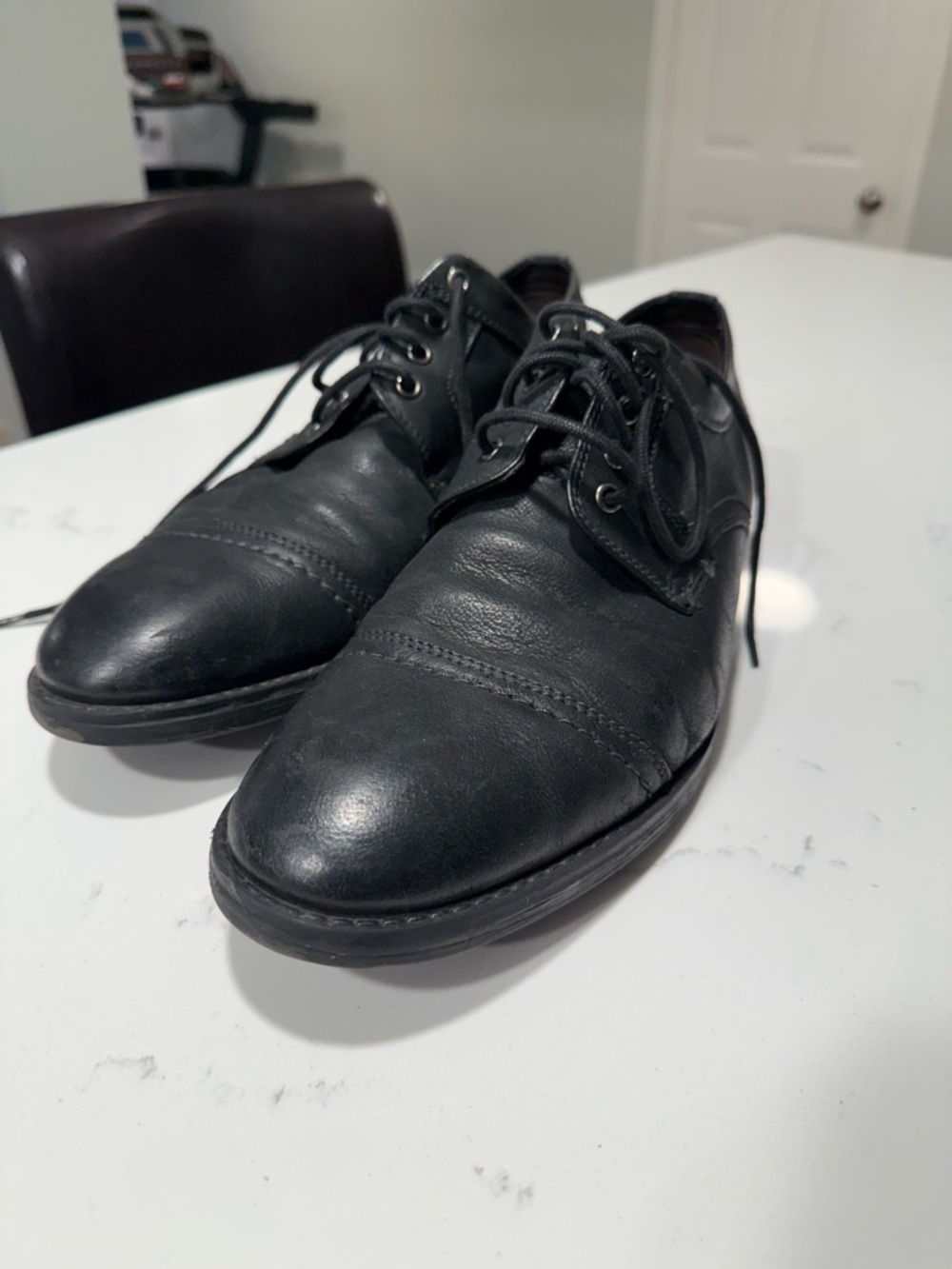 Clarks Black Leather Oxford Dress Shoes